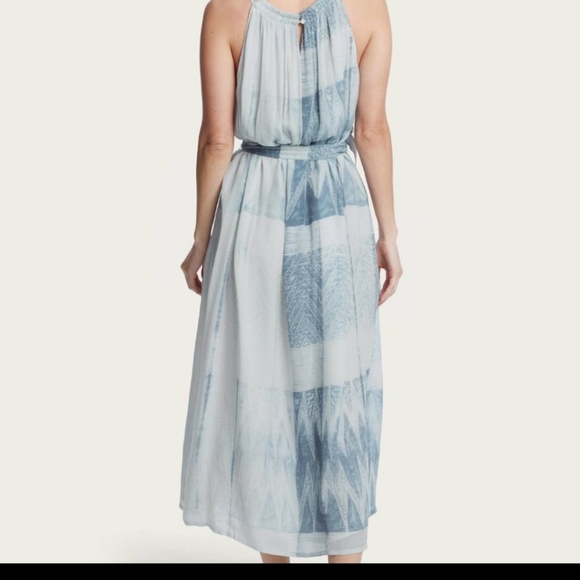 NEW IN PACKAGE! Frye Blue Shibori Halter Dress M - Picture 3 of 8